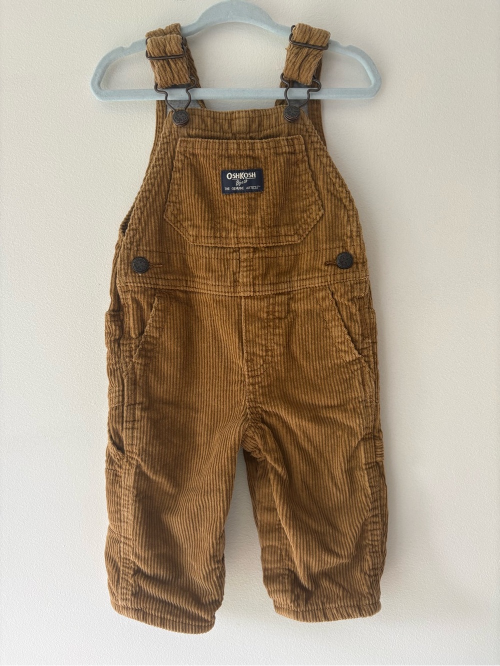 OshKosh B'gosh Tan Corduroy Overalls